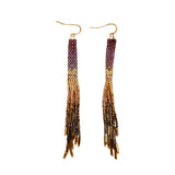 Ombre Tassel Earrings || Violet