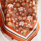 Silk Bandana Scarf || Botanical Garden Floral