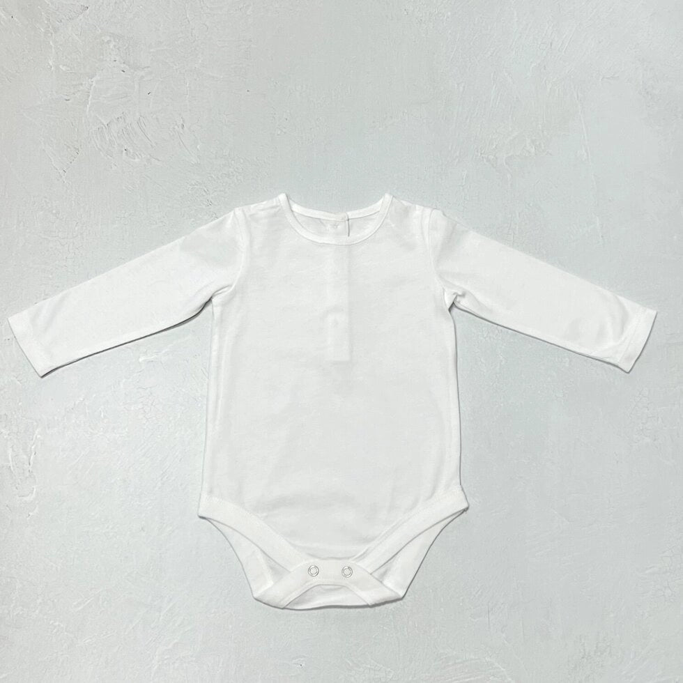 KNITTED BODYSUIT WITH RUFFLES FOR NEWBORN 'RABBIT', WHITE