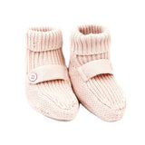 Milan Organic Baby Booties || Blush