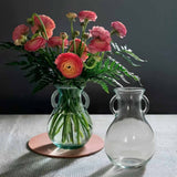 Large French Country Glass Vase - 9 1/2"