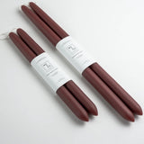 Beeswax Dipped Taper Candles || Burgundy