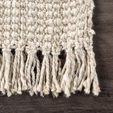 Daniela Farmhouse  Chunky Jute Area Rug || Off White, 6'x9'