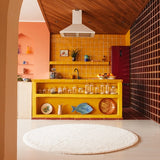 Round Wool Rug || Natural