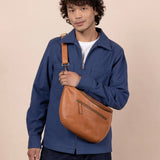 Drew Bum Bag, Maxi || Wild Oak Soft Grain Leather