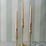 Tapered Candle Set || Floral Inlaid