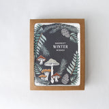 Boxed Greeting Card Set || Warmest Winter Wishes, Forest Mushroom