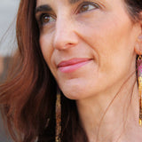 Ombre Tassel Earrings || Violet