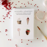 Paintable Notecards || Sweet Treats Valentines
