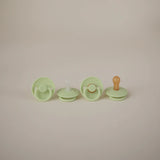 Frigg Rope Natural Rubber Pacifier || Green Tea & Powder Blue