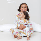 Kids Bamboo PJ Set || Pink Dandelions