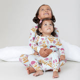 Kids Bamboo PJ Set || Pink Dandelions