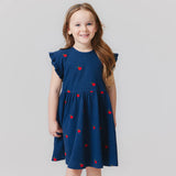 Girls Adaline Ruffle Dress || Apples