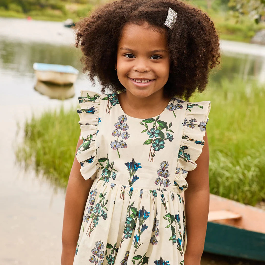 Girls navy floral dress shop