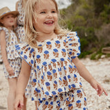 Girls Elsie 2-Piece Set || Blue Flower Drop