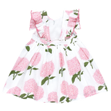 Girls Liv Dress || Pink Hydrangeas