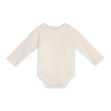 Joy Embroidered Chuncky Sweater Knit Baby Overall & Bodysuit Set || Stone