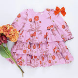 Girls Fleur Dress || Lavender Poppy