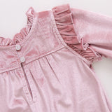 Baby Girls Velour Kalani Jumper || Mauve