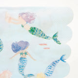 Scalloped Party Napkins || Mermaids Swimming