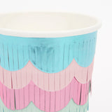 Scalloped Fringe Party Cups || Mermaid