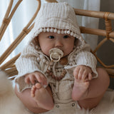 Frigg Daisy Natural Rubber Baby Pacifier || Baked Clay & Cream