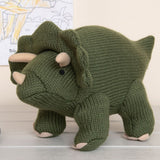 Knitted Triceratops || Moss Green