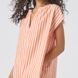 Women's Cooper Coverup || Orange Pink Stripe