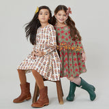 Girls Organic Steph Dress || Fall Field Floral