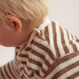 Organic Baby Sweatshirt || Coffee Toweling Stripes