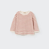 Organic Baby Sweatshirt || Rose Toweling Stripes