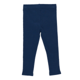 Girls Organic Rib Legging || Navy