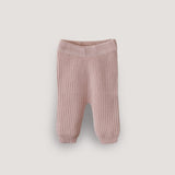 Chunky Knit Pants || Blush