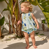 Baby Girls Jaipur Set || Light Blue Dandelion
