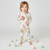 Baby Ruffle Bamboo Romper || Lavender Dandelion