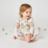 Baby Ruffle Bamboo Romper || Lavender Dandelion