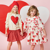 Girls Constance Sweater || Scalloped Heart