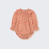 Baby Floral Cotton Gauze Romper.