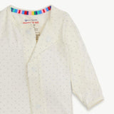 Modal Magnetic Footie || Pin Dot Cream