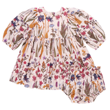 Baby Girls Brooke Dress Set || Autumn Flowers
