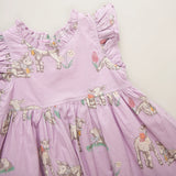 Girls Leila Dress || Lavender Lambs