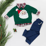 Boys Oliver Sweater || Evergreen Santa