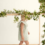 Organic Floral Baby Dress || Neon Coral
