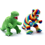 T-Rex Knitted Dinosaur || Bold Stripes