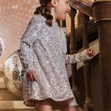 Girl's Sequins Dress || Sand