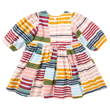 Girls Brooke Dress || Paint Stripe