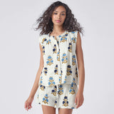Women's Misha Top || White Flowerette