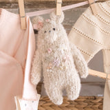Embroidered Flower Bear || Natural