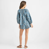 Women's Ava Top || Blue Bouquet Floral