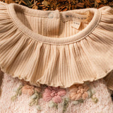 Ruffle Collar Onesie || Natural